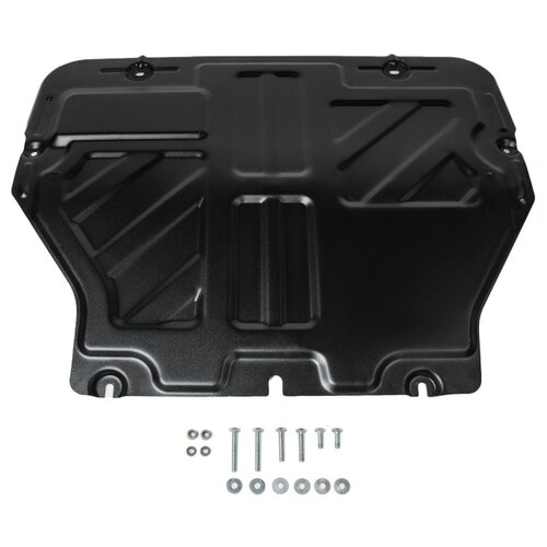 фото Защита картера и кпп автоброня для volkswagen caravelle t5, t6 2003-2019 2020-н.в./multivan t5, t6 2003-2019 2020-н.в./transporter t5, t6 2003-2019 2020-н.в., сталь 1.8 мм, с крепежом, 111.05806.2