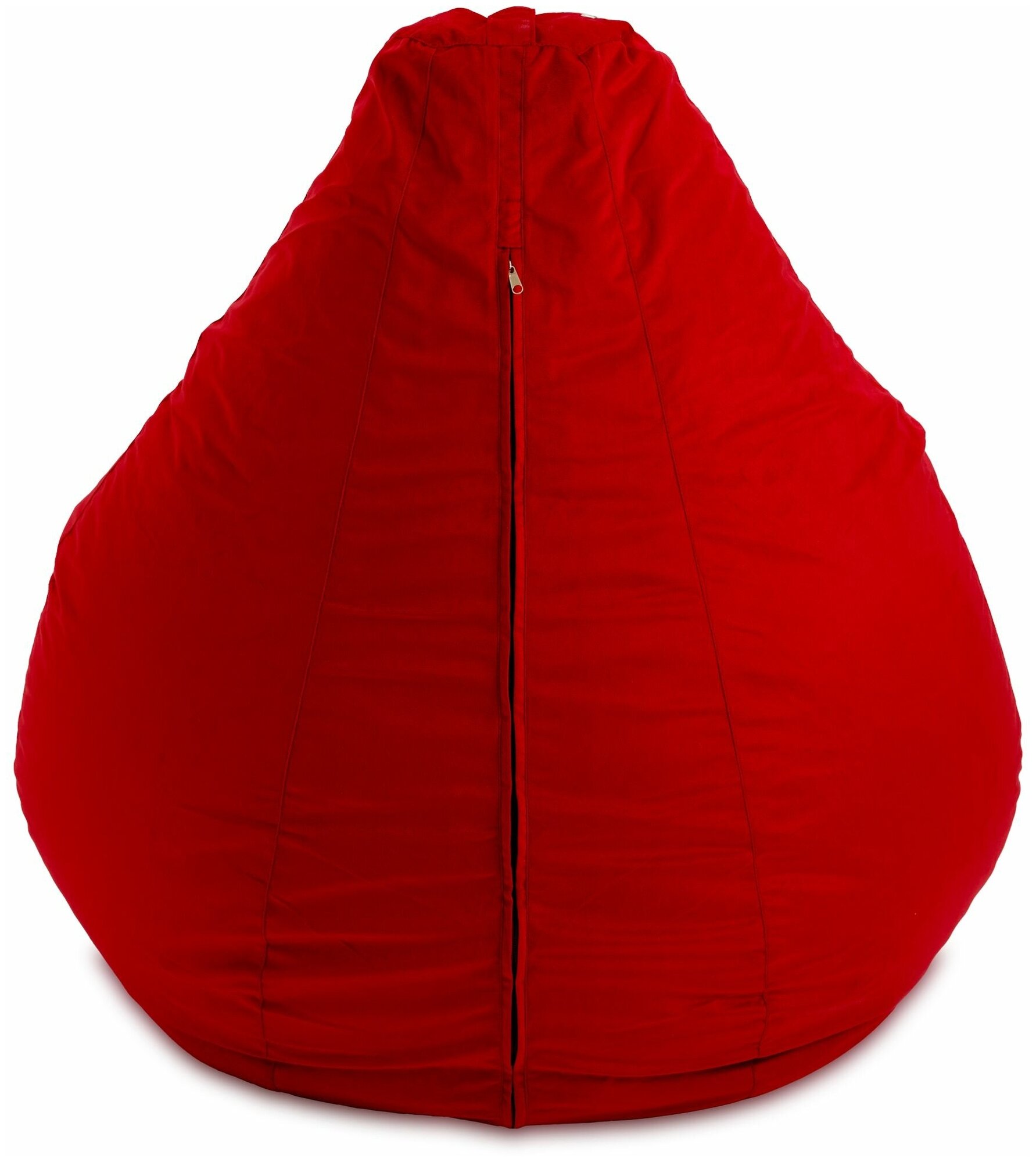 Кресло-мешок "Груша", XXL (135x100), велюр, Красный - фотография № 4