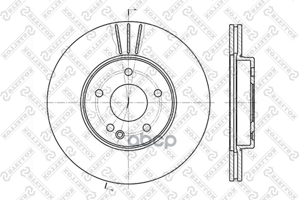 6020-3317V-Sx_диск Тормозной Передний! Mb W202 2.0-2.8/2.0D/2.2D 93> Stellox арт. 60203317VSX