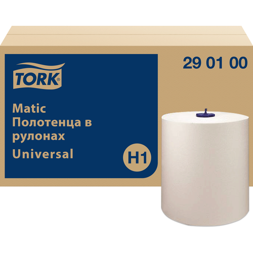 Полотенца бумажные Tork H1 Universal 290100 однослойные, 16 рулонов по 280 метров