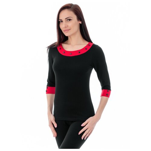 фото Блузка eldar mandy топ размер m, black/red (черный)