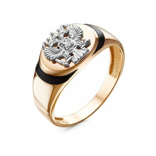 фото Кольцо del'ta, красное золото, 585 проба, размер 22.5, красный, золотой