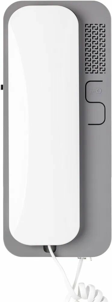 Трубка Cyfral Unifon Smart U (белый-серый) координатная для подъездного домофона совместима с домофонными системами Vizit Cifral Metacom Eltis SmartEL