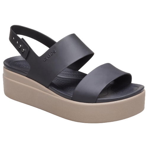 фото Сандалии crocs brooklyn low wedge , размер 40(w10) , black/mushroom