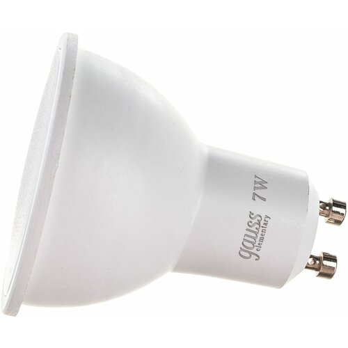 Лампа светодиодная LED 7 Вт 530 Лм 3000К теплая GU10 MR16 Elementary | код.13617 | GAUSS (9шт. в упак.)