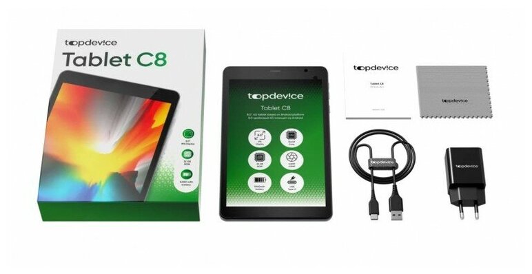 Планшет Topdevice Tablet C8 32 ГБ черный (TDT4528_4G_E_CIS)