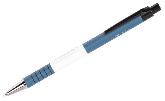 Ручка шариковая автоматическая Pilot, узел 0,7 мм, чернила синие масляная основа, корпус Soft Touch, корпус синий