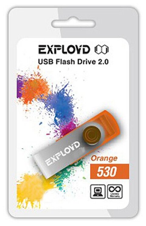 USB флэш-накопитель EXPLOYD 4GB 530 4 Гб, оранжевый