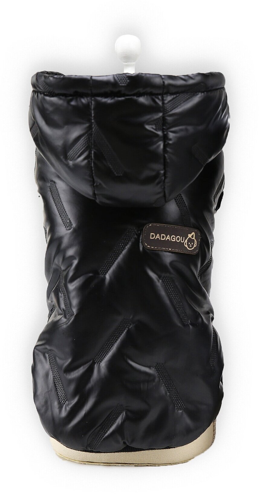 Куртка для собак мелких пород Arnydog Гланцевое лого черная XXL(40 см) - фотография № 5