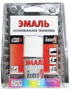 KUDO KU-70391 Эмаль автомобильная ремонтная с кисточкой Робин Гуд 391 15 мл