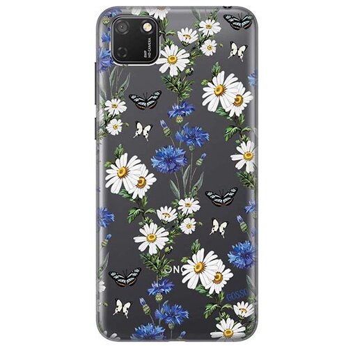 фото Ультратонкий силиконовый чехол-накладка clearview 3d для huawei y5p / honor 9s с принтом "hello, camomiles" gosso
