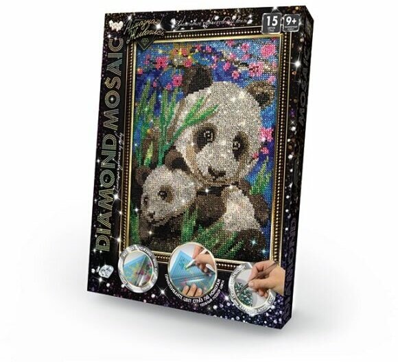 Алмазная мозаика Danko Toys Diamond Mosaic малый Панды (DM-02-10)