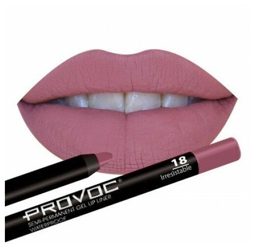 PROVOC Подводка гелевая в карандаше для губ, 22 алый / Gel Lip Liner Sinful 9 г - фото №18