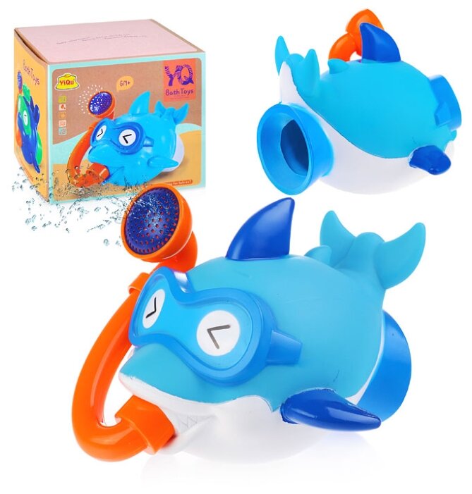Игрушка для ванны Oubaoloon "Акула", в коробке (YQ8208-1)