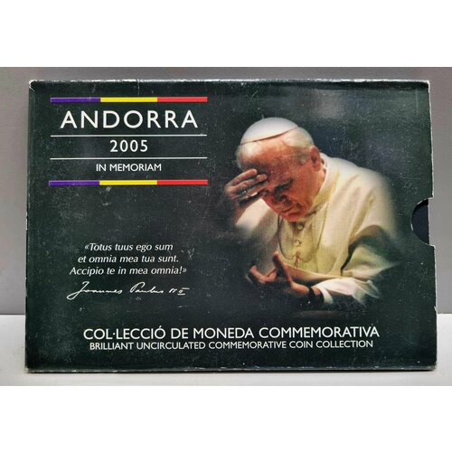Андорра набор 8 монет 2005 г. Папа Римский Иоанн Павел II