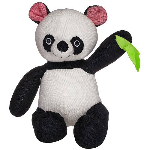 Мягкая игрушка Abtoys Knitted Панда вязаная, 21 см мягкая игрушка abtoys панда 13 см белый черный
