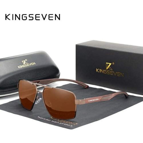 Солнцезащитные очки KINGSEVEN KINGSEVEN 282, коричневый солнцезащитные очки kingseven kingseven 211 коричневый белый
