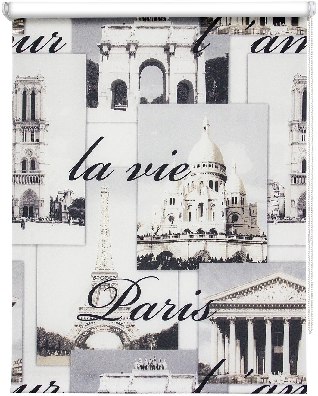 Рулонная штора «Париж», 100х175 см, цвет серый 4760368 УЮТ - фото №1