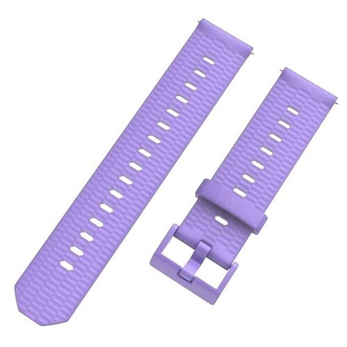 Силиконовый ремешок Mijobs для Amazfit Bip/Bip Lite/GTR 42mm/GTS, 20 мм, с пластиковой застежкой (сиреневый)