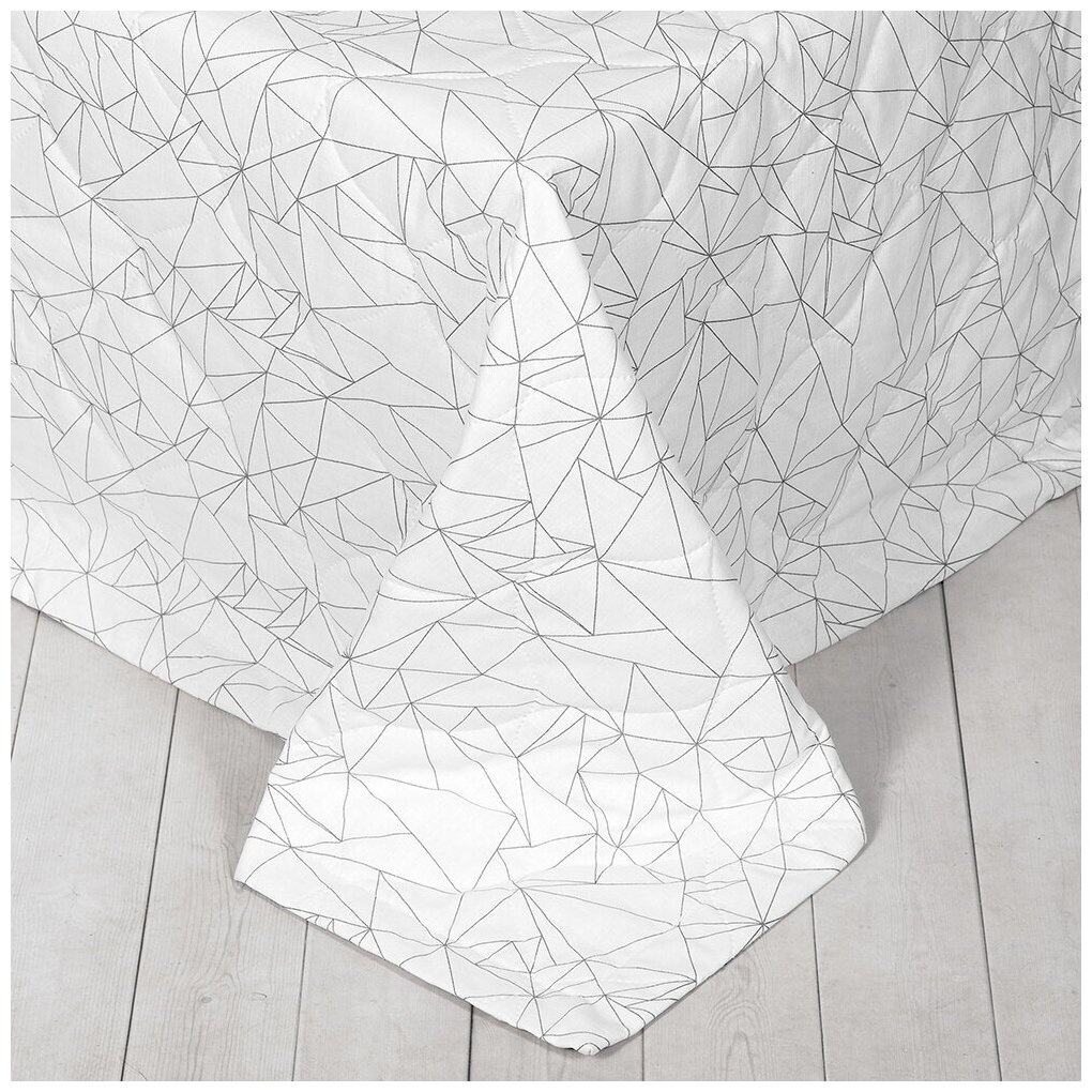 Покрывало стеганое Altali Оригами, 757-3019/1, 240х260 см, цвет черно-белый, для дома, дачи - фотография № 6