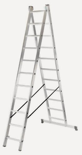 Изображение товара Лестница Вихрь ЛА 2х11, алюминиевая, двухсекционная, до 150 кг