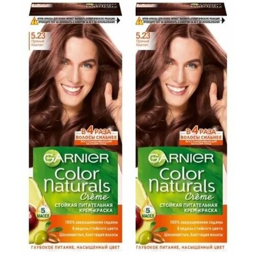 GARNIER Color Naturals Краска для волос 5.23 Пряный каштан , набор 2шт