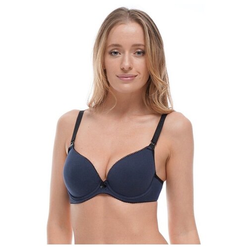 фото Бюстгальтер euromama элизе 6003 (однотон) синий