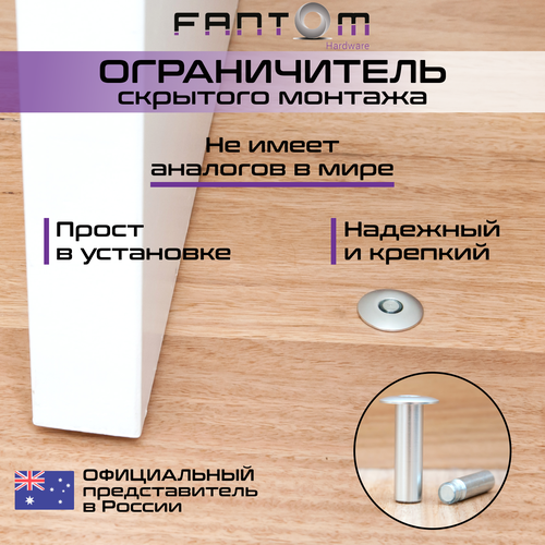 FANTOM/ Ограничитель для двери / стоппер для двери / стопор для двери / хром