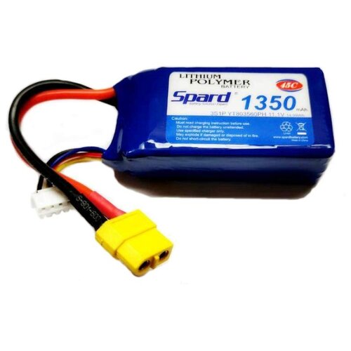 фото Аккумулятор li-po spard 1350mah, 11,1v, 45c, xt60