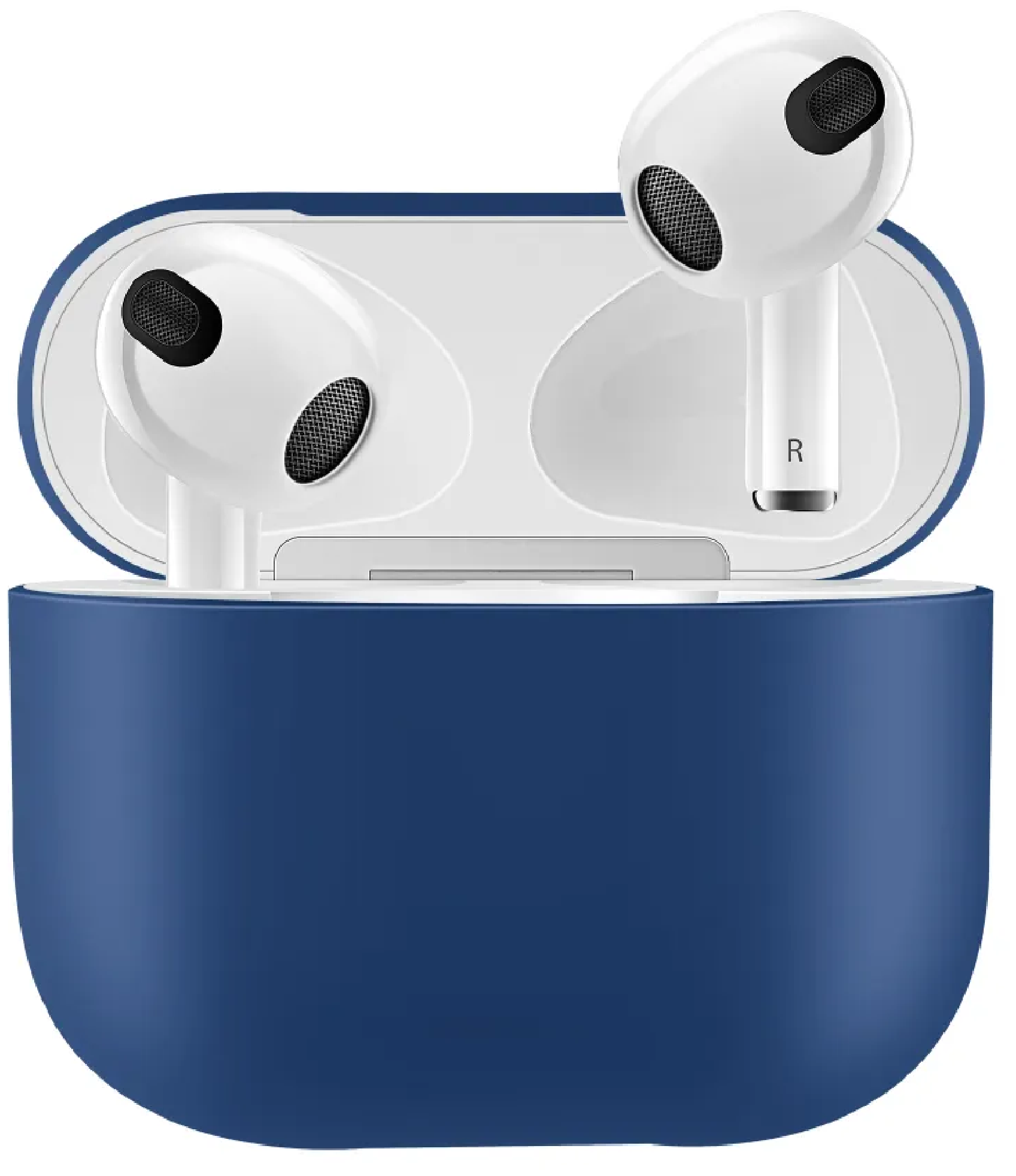 Чехол силиконовый для наушников AirPods 3 ЭирПодс 3 Премиум класса Blue Diamond / Ультратонкий (Синий)