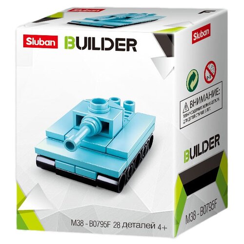 конструктор sluban builder m38 b0592 набор 8 дет Конструктор SLUBAN Builder M38-B0795F Танк, 28 дет.