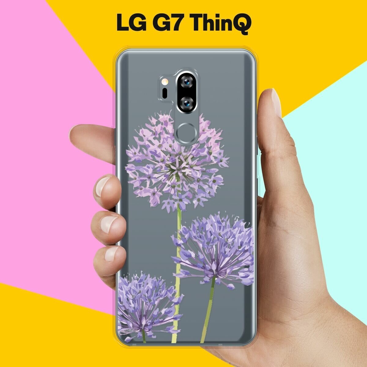 Силиконовый чехол на LG G7 ThinQ Цветы 40 / для ЛДжи Джи 7 СинКу