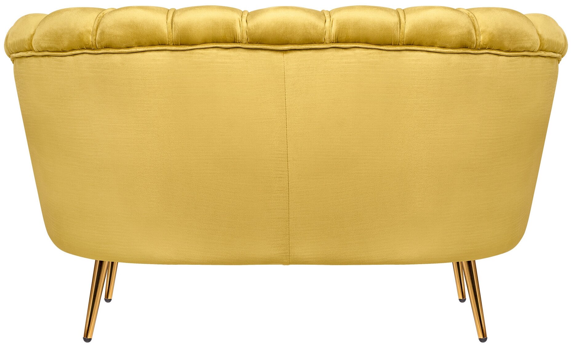 Желтый диван ракушка Pearl double yellow - фотография № 4