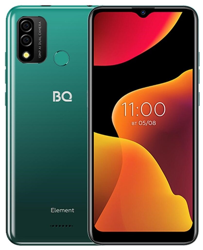 Смартфон BQ 6645L Element 6.52" 1200x540 IPS, Spreadtrum SC9863, 3Gb, 32Gb, темно-зеленый