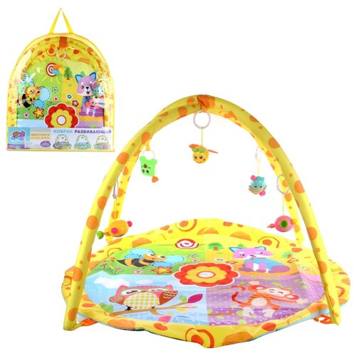 фото Развивающий коврик ути пути 106184 детский "яркие краски", 2 дуги, 5 игрушек ути-пути