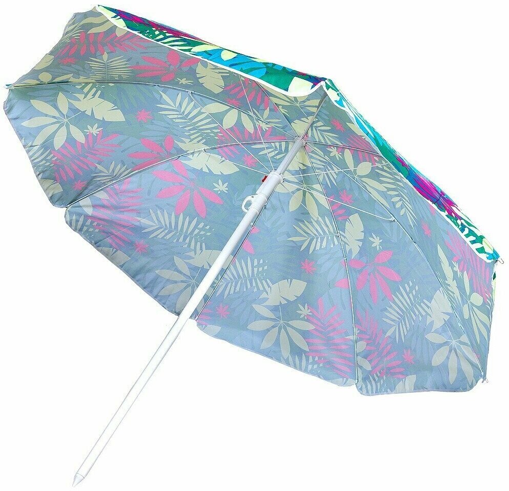 Зонт пляжный 170 см, с наклоном, 8 спиц, металл, в ассортименте, Премиум, Y9-018 - фотография № 1