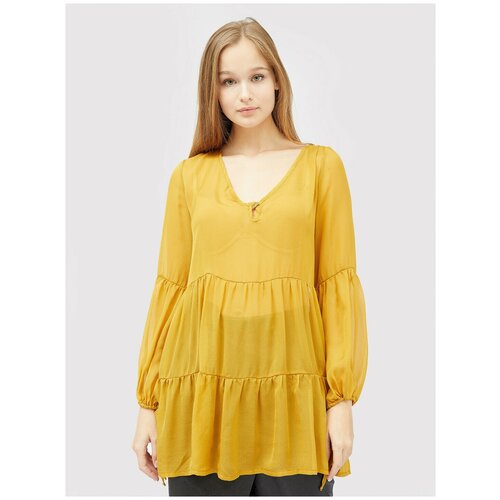 Блуза Alessia Santi, размер 40, желтый блузка broadway 10158733 серый 46