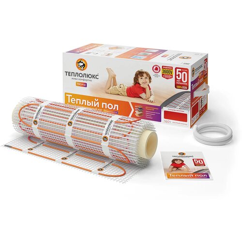 Нагревательный мат для теплого пола 1м2 Теплолюкс TROPIX 4946₽