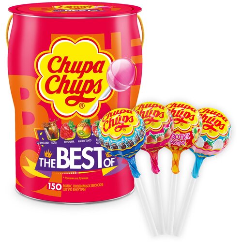 Карамель Chupa Chups The Best of, 150 шт по 12 г