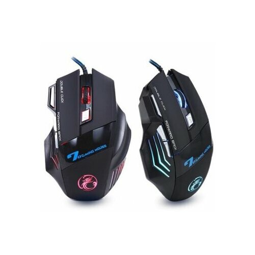 Игровая мышь c подсветкой RGB 6000K DPI 1200 4800 5 программируемых кнопок черный SAV 61500₽