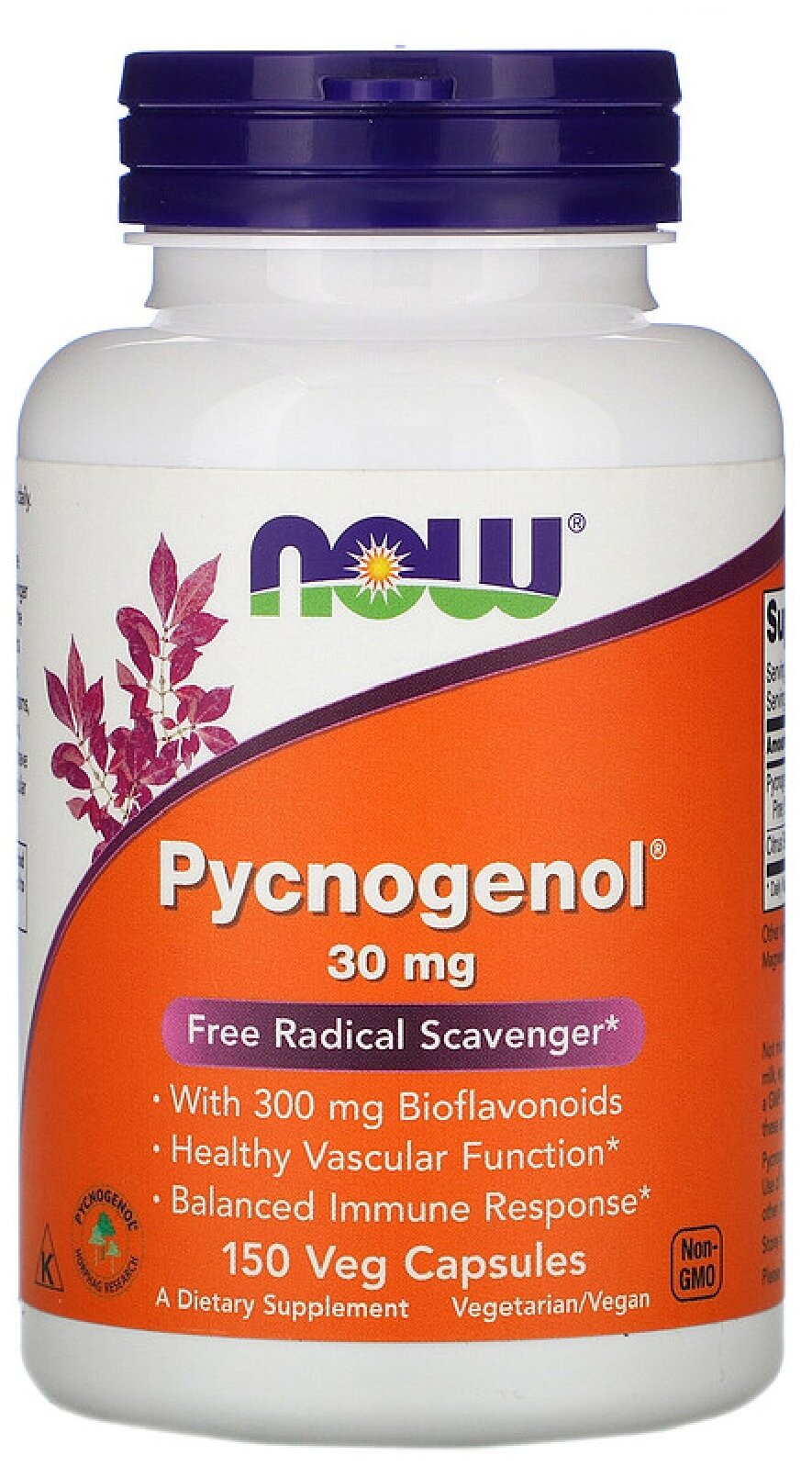 Капсулы NOW Pycnogenol, 140 г, 30 мг, 150 шт.