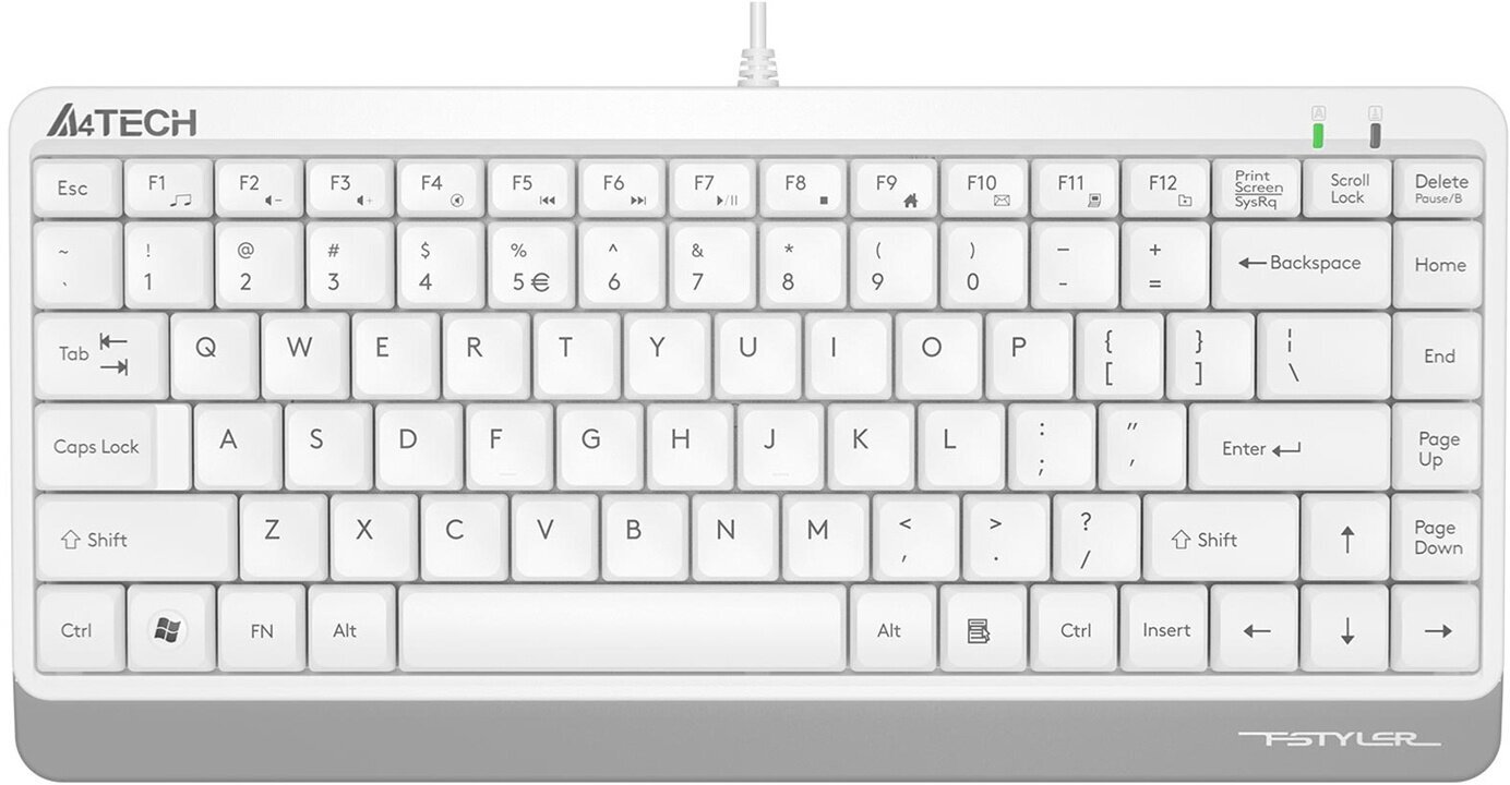 Клавиатура A4Tech Fstyler FK11 белый USB slim