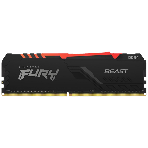 Модуль памяти DIMM 16Gb DDR4 PC25600 3200MHz Kingston Fury Beast RGB Black (KF432C16BB1A/16) модуль памяти dimm 16gb ddr4 pc25600 3200mhz kingston fury beast black kf432c16bb1 16