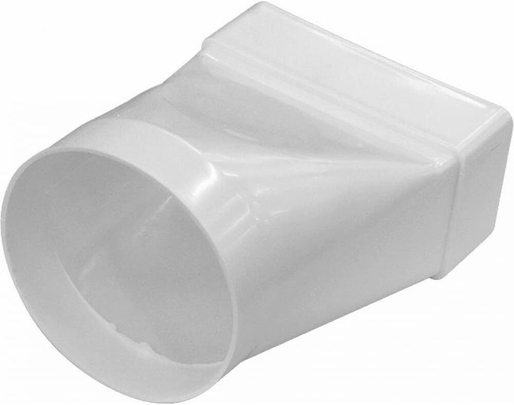 Соединитель эксцентриковый пластиковый для плоских воздуховодов 60х120 мм с круглыми d100 мм - фотография № 1