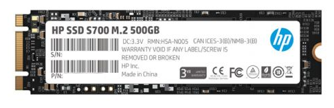 SSD диск HP M.2 S700 500 Гб SATA III 3D TLC (2LU80AA)