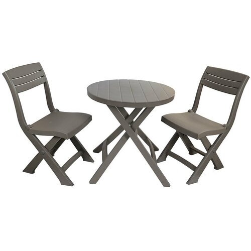 Набор садовой мебели складной пластиковый Keter Jazz set капучино стол и 2 кресла (251037)