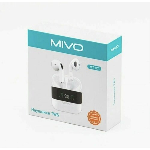 Беспроводные наушники MIVO MT-07 Bluetooth 50 с сенсорным управлением и LED дисплеем 1869₽