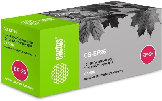 Тонер-картридж Cactus CS-EP26 черный для Canon LB MF5630/MF5650/MF3110 (2500стр.)