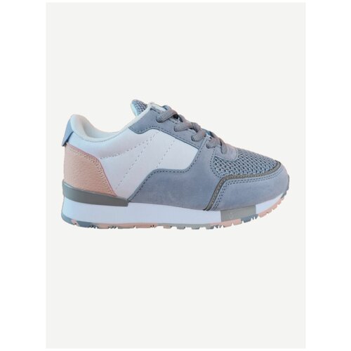 фото Кроссовки для девочки, голубой-розовый, размер 36 нет бренда