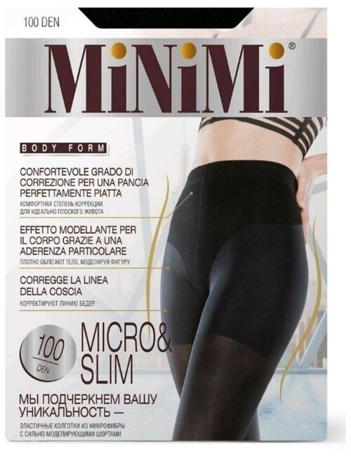 Колготки  MiNiMi Micro&Slim, 100 den, размер 4, черный